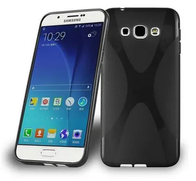 Image de Cadorabo Housse pour Samsung Galaxy A8 2015 en noir Housse TPU Silicone Backcover Case