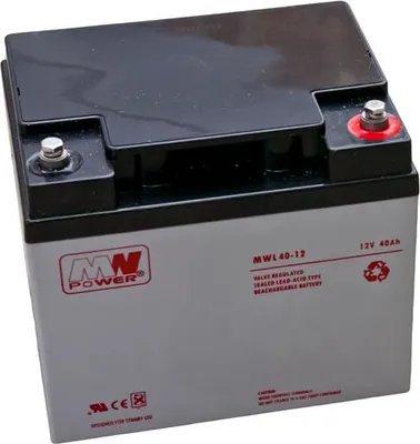 Zdjęcie produktu dla Mwl 40-12: Akumulator Agm 12V/40Ah 196*165*170 (T16)