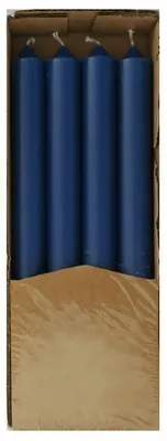Stumpenkerzen, blau, Ø 1,9 cm, 12 Stück, 20 cm Höhe