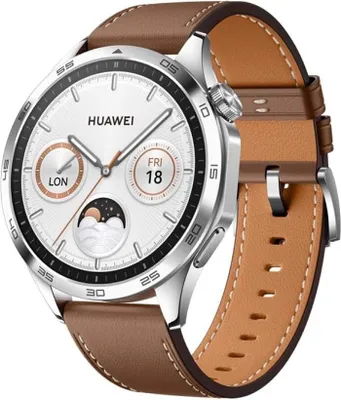 Produktbild von Huawei Watch GT 4 46mm Smartwatch, Oktagon Design, 2-wöchige Batterie, 24/7 Gesundheits- und Kalorienmanagement, Android & iOS-kompatibel, Brown