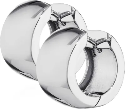 Produktbild von Paar 925 Sterlingsilber Klappcreolen Ohrringen 14,7 X 9,2mm Anlaufgeschützt 4815