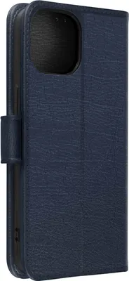 Immagine prodotto di Custodia in Pelle finta con funzione stand per Apple iPhone 15 - Blu scuro