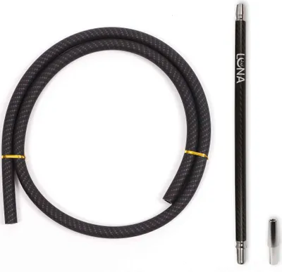 Produktbild von Carbon Schlauch Set Schwarz - 150cm inkl. Mundstück und Endstück, universal