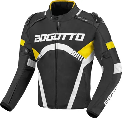Obrázek produktu pro Bogotto Boomerang Voděodolná textilní motocyklová bunda, černá/žlutá, XL