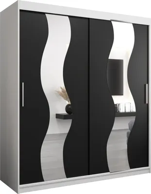 Produktbild von Kleiderschrank, Schiebetürenschrank Schlafzimmer, Schrank mit Spiegel SEWILLA 180 cm