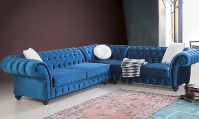 Obrázek produktu pro Chesterfield rohová pohovka pohovka kožená pohovka čalounění rohová sedací souprava design #329