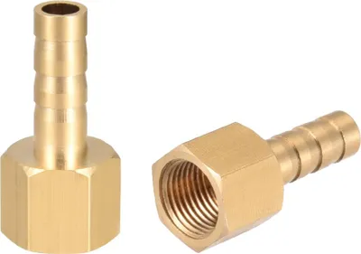 Produktbild von 2Stk.Messing Schlauchanschluss Adapter 6mm Widerhaken x 1/8" G Buchse Rohr