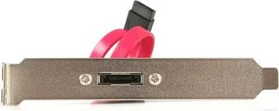 Zdjęcie produktu dla StarTech.com eSATA Cable with External Slot Plate, 0,3 m, eSATA, Czarny, 35 g, 125 mm, 225 mm