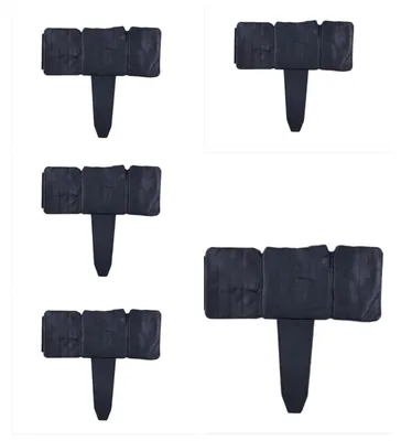 Immagine prodotto di INF Recinzione da Giardino in Plastica 5 pezzi – Bordo Prato Decorativo Effetto Pietra per Patio, Balcone e Giardino Nero