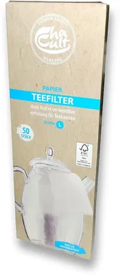 Produktbild von 50 Papier Teefilter für extralange Teekannen, L 24,5cm, Ø 8,5cm