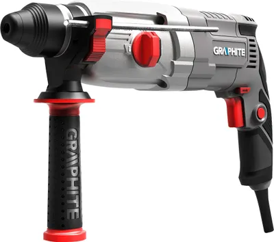 Obrázek produktu pro GRAPHITE Profesionální vrtací kladivo SDS+, v kufříku pro řemeslníky, včetně rukojeti, přídavný vrták, 800W