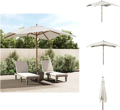 Produktbild von vidaXL Sonnenschirm mit Holzmast Sandfarben 300x300x273 cm - Sonnenschirme & Sonnenschutze