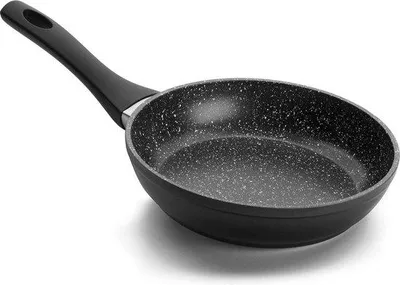 Zdjęcie produktu dla Patelnia o średnicy 16 cm z powłoką nieprzywierającą i wzorem kamienia, przystosowana do kuchenek indukcyjnych