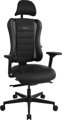 Produktbild von Gaming-Stuhl - Rot - Schwarz - Kunstleder - 3-fach verstellbare Armlehnen