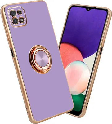 Produktbild von Cadorabo Schutzhülle für Samsung Galaxy A22 5G Hülle in Lila Etui Case Cover Kameraschutz magnetische Autohalterung