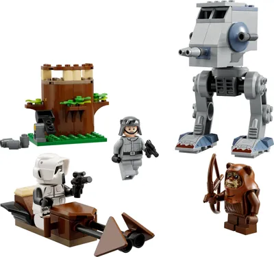 Image de LEGO 75332 Star Wars AT-ST avec les minifigurines Ewok Wicket et Scout Trooper