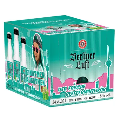 Produktbild von Berliner Luft Pfefferminzlikör klarer Pfefferminzlikör 20ml 24er Pack