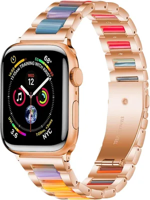Produktbild von Für Apple Watch Series 11 10 42mm / 9 8 7 41 / 6 SE 5 4 40mm Metall / Harz Armband