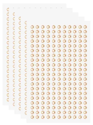 Produktbild von Selbstklebende Glitzersteine - 1100 Stück auf 5 Blättern - 4 mm Durchmesser - Gold - für Nageldesign Basteln und Dekoration