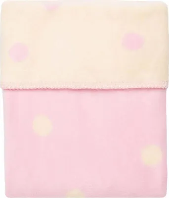 Produktbild von Babydecke aus 100% Baumwolle 75 x 100 mit Punkten - Farbe: Rosa