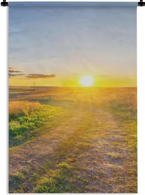 Produktbild von MuchoWow® Wandteppich Wandbehang Sonne - Natur - Landschaft 60x90 cm Tapisserie Dekoration Wandtuch - Foto-Teppich - Abwaschbar