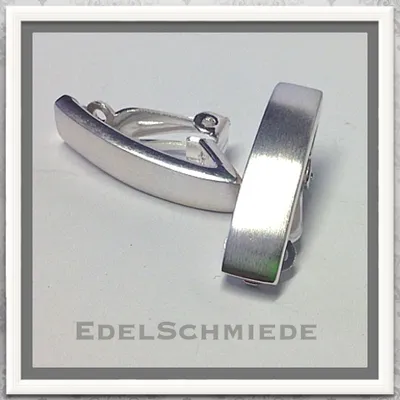 Produktbild von schlichte matte Ohrclips in 925 Silber