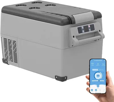 Produktbild von Mini-Kühlschrank – Autokühlschrank – Tragbarer Kompressor-Kühler – Elektrischer Gefrierschrank – für Camping – Auto