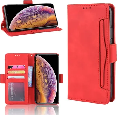 Produktbild von Mobigear Slide Wallet iPhone 11 Hülle Klapphülle Geldbörse - Rot