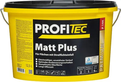 Produktbild von ProfiTec P144 Mattplus Profi Wandfarbe Innenfarbe matt Weiß 12.5 L