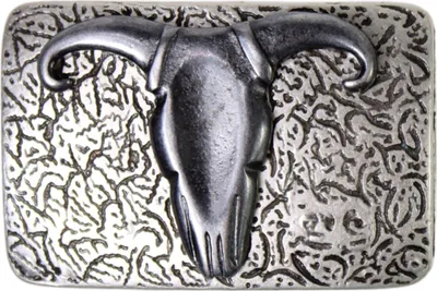 Produktbild von FRONHOFER Büffelkopf Gürtelschnalle 4 cm altsilber, Westernschnalle, Koppelschnalle