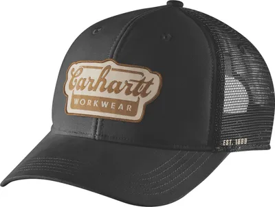 Produktbild von Carhartt Herren Cap Twill Mesh-Back Script Patch Cap | 106738, Farbe:black, Größe:OS