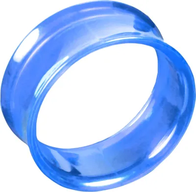 Produktbild von viva-adorno 5mm Double Flared Flesh Tunnel Plug Tube Tunnel ohne Gewinde Kunststoff Acryl verschiedene Farben Größe 4 - 16mm Z159, blau