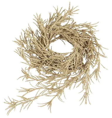 Produktbild von Weihnachtsbaumgirlande Christbaumgirlande Lametta - Champagnerfarben - Glitzer - 183 cm - 3 Stück