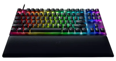 Obrázok produktu pre Razer Huntsman V2, Tenkeyless (80 – 87 %), Kábel, USB, Opto-mechanický spínač, LED, Čierna