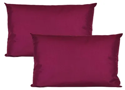 Produktbild von JACK 2er Set 40x60cm Outdoor Kissenhülle Kissenbezug Wasserfest Sitzkissen Lounge Kissen Garten Stuhl Lotus Effekt, Farbe:Bordeaux