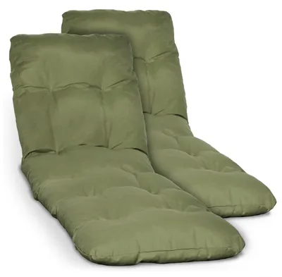 Produktbild von Beautissu 2X Auflage Sonnenliege Deckchair Flair RL, 190x60x8 cm, Olivegrün