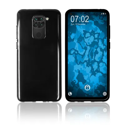 Produktbild von PhoneNatic Case kompatibel mit Xiaomi Redmi Note 9 - schwarz Silikon Hülle crystal-case Cover
