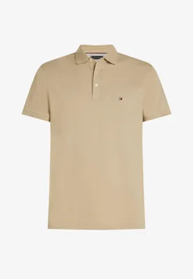 Produktbild von Tommy Hilfiger Polo beige einfarbig Slim Fit Baumwolle