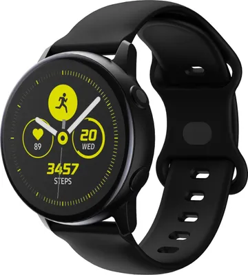 Produktbild von Armband 22mm für Samsung Galaxy Gear S3/Gear 2/ Huawei Watch GT Watch 2 Pro Ticwatch Pro Pepple Time in Schwarz