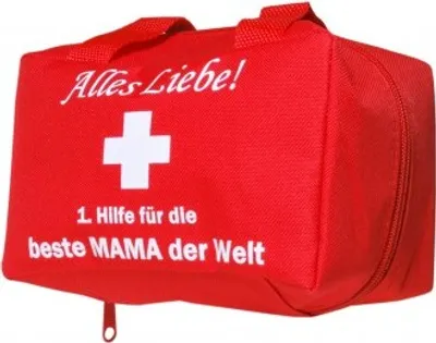 Produktbild von Lustiges Geschenk fÜr MÜtter Tasche 1. Hilfe ungefüllt für Mama