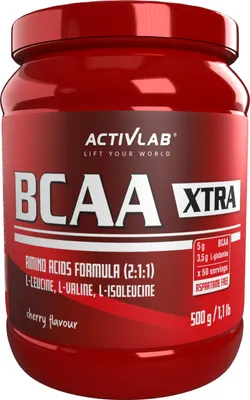 Obrázek produktu pro Activlab BCAA BCAA Xtra 500g, L-leucin, L-isoleucin, L-valin, L-glutamin - Třešeň Třešeň