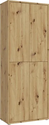 Produktbild von Schuhschrank >Alanna< in Artisan Eiche Nachbildung - 74,5x191,9x34,9cm (BxHxT)