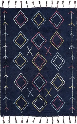 Obrázek produktu pro BELIANI Koberec Černý Bavlna 160 x 230 cm Ručně všívaný obdélníkový