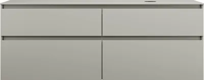 Produktbild von burgbad Lin20 Waschtischunterschrank inklusive Konsolenplatte, Beckenausschnitt rechts, 4 Auszüge, 1602x487x661mm, SGIF160RF5352