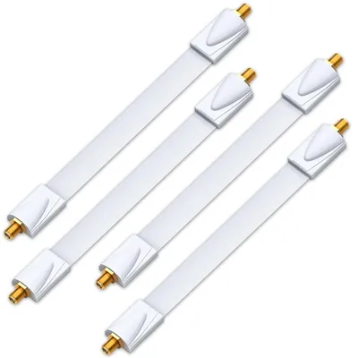 Produktbild von deleyCON Fensterdurchführung SAT Kabel 26cm 17cm flexibel, 4 Stück - Weiß