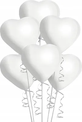 Produktbild von Pastell Herzballons, weiß, 100 Stk.