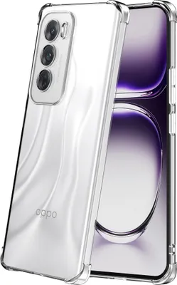 Zdjęcie produktu dla Etui na telefon Oppo Reno 12 przezroczyste ze zderzakiem - przezroczyste, odporne na wstrząsy etui z silikonu TPU - Smartphonics