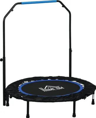 Obrázok produktu pre HOMCOM fitness trampolína 102 cm, skladacia mini trampolína so 4-cestnou výškovo nastaviteľnou rukoväťou, fitness odrážadlo pre dospelých, do 100 kg