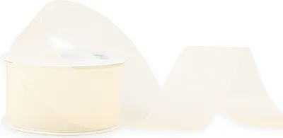 Produktbild von Organzaband 38mm x 25m Rolle Ivory / Elfenbein