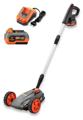 Immagine prodotto di Tagliaerba a batteria da 20V - Motore da 300W - Larghezza di taglio di 22 cm - Alluminio - Compatto e maneggevole - Tagliaerba senza fili